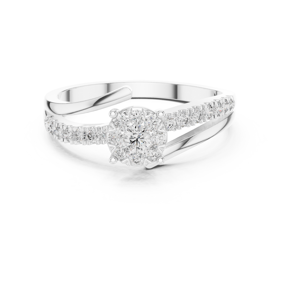 Split Shank Ring - Round | 19#120039L - Rose Gold