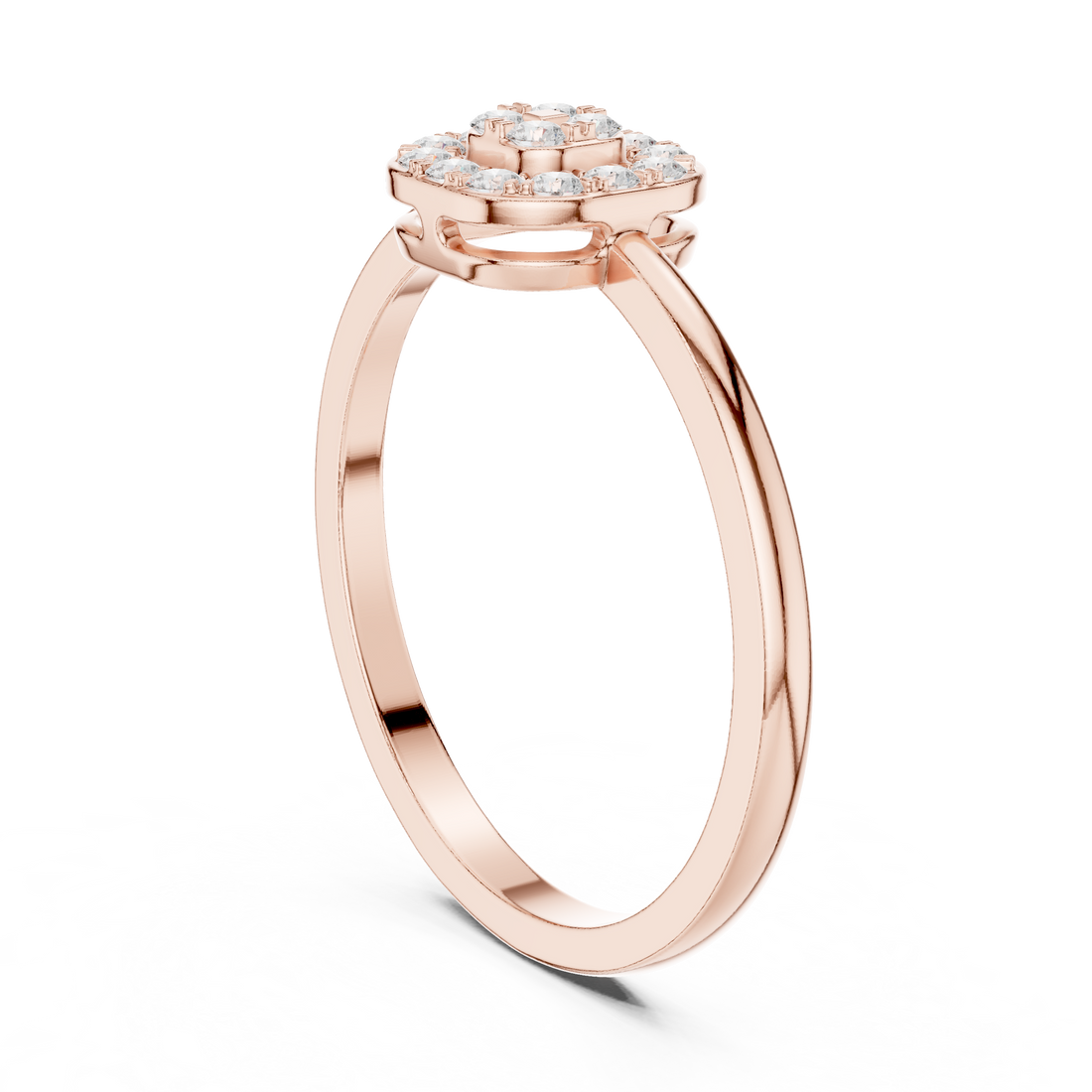 HLR-238 - Fashion Round Ring - Rose Gold