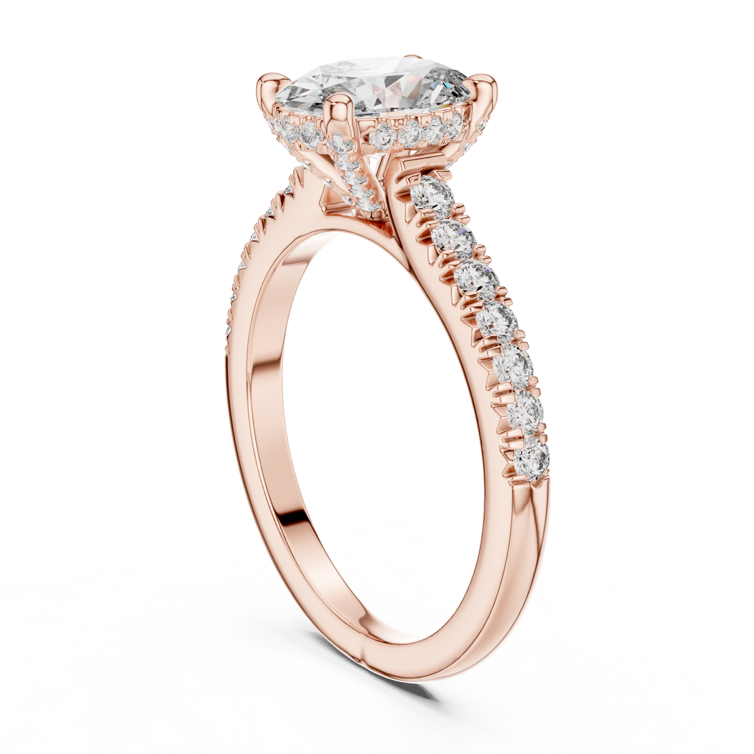 DDLR-249 - Solitaire Oval Ring - White Gold