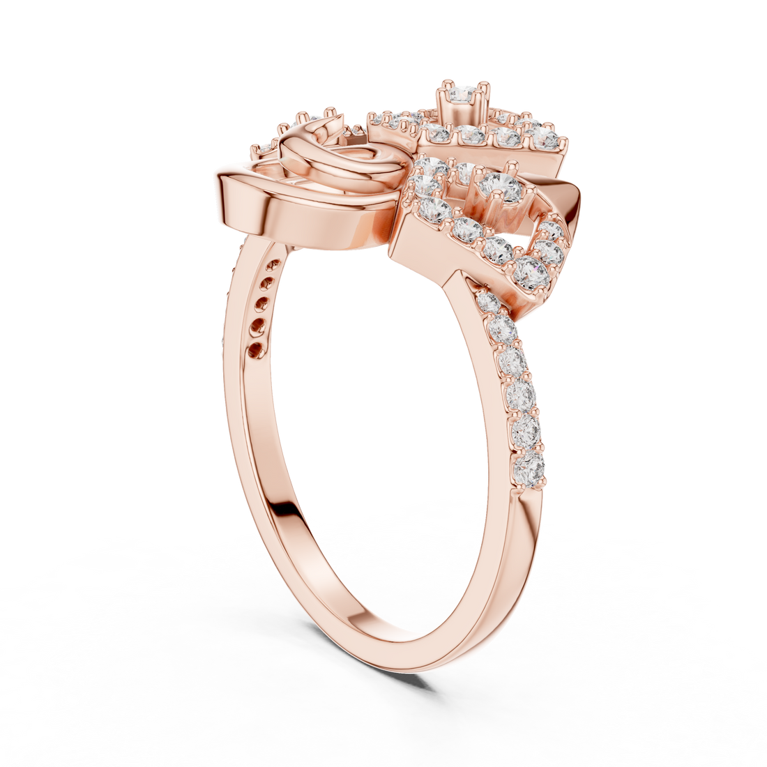 LR-01 (70) - Fashion None Ring - White Gold