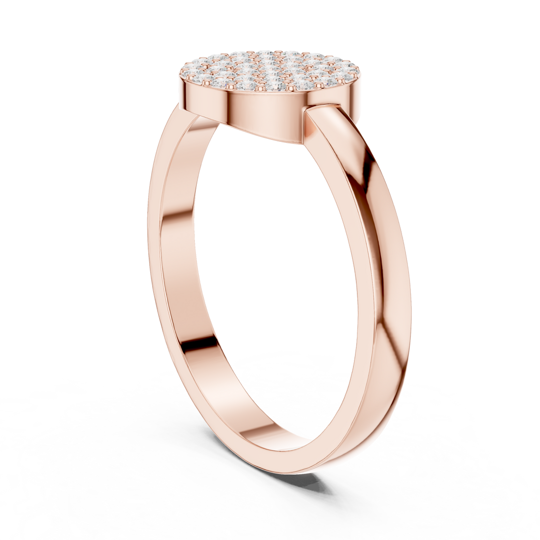 DDLR-584 - Fashion Round Ring - White Gold