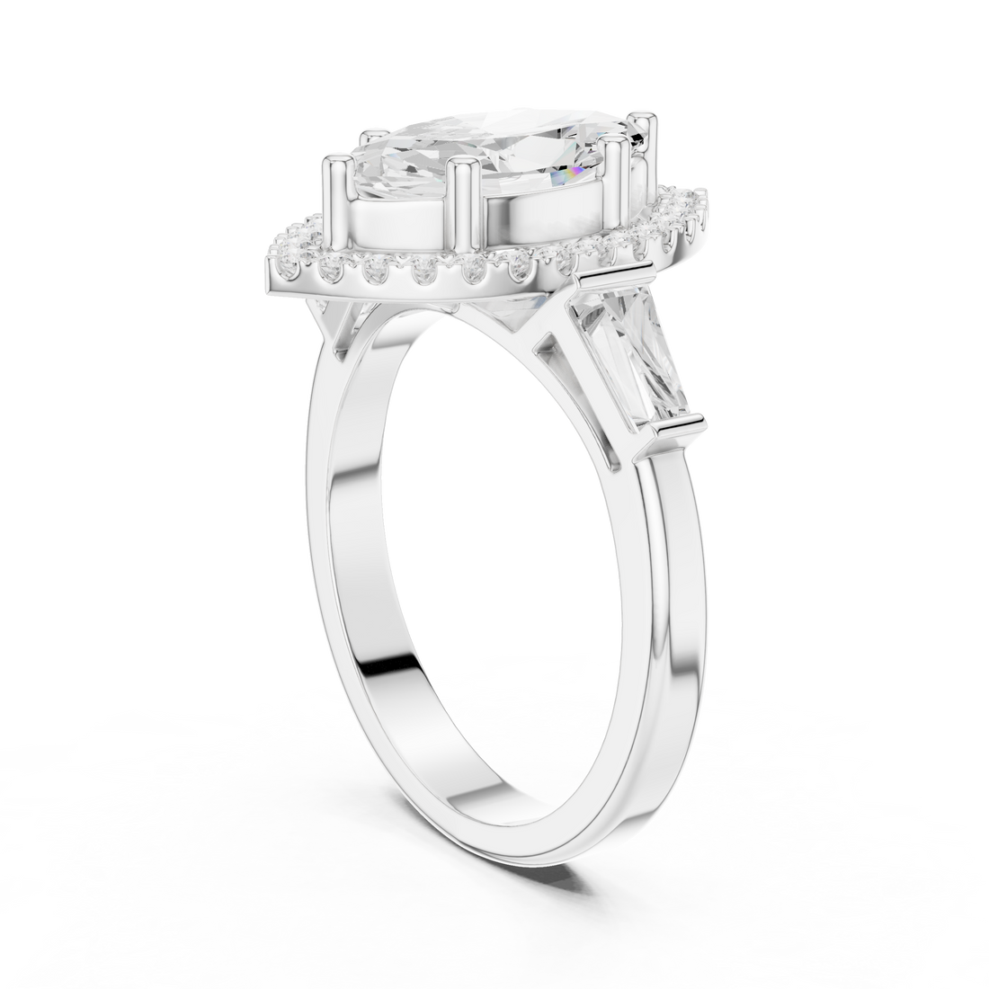 Halo Ring - Marquise | DDLR-342 MQ - White Gold