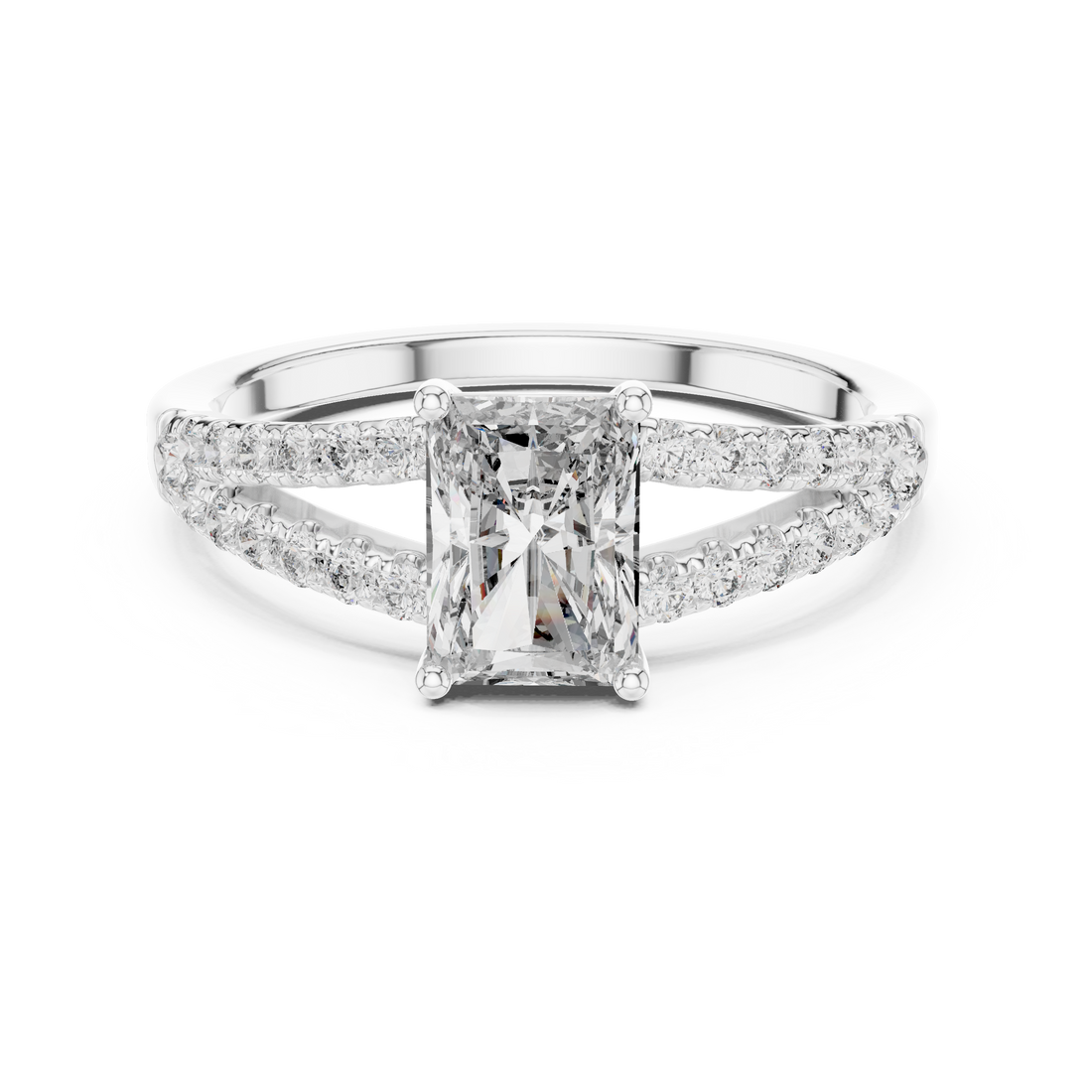 Split Shank Ring - Radiant | 9#10009L_21 - Rose Gold