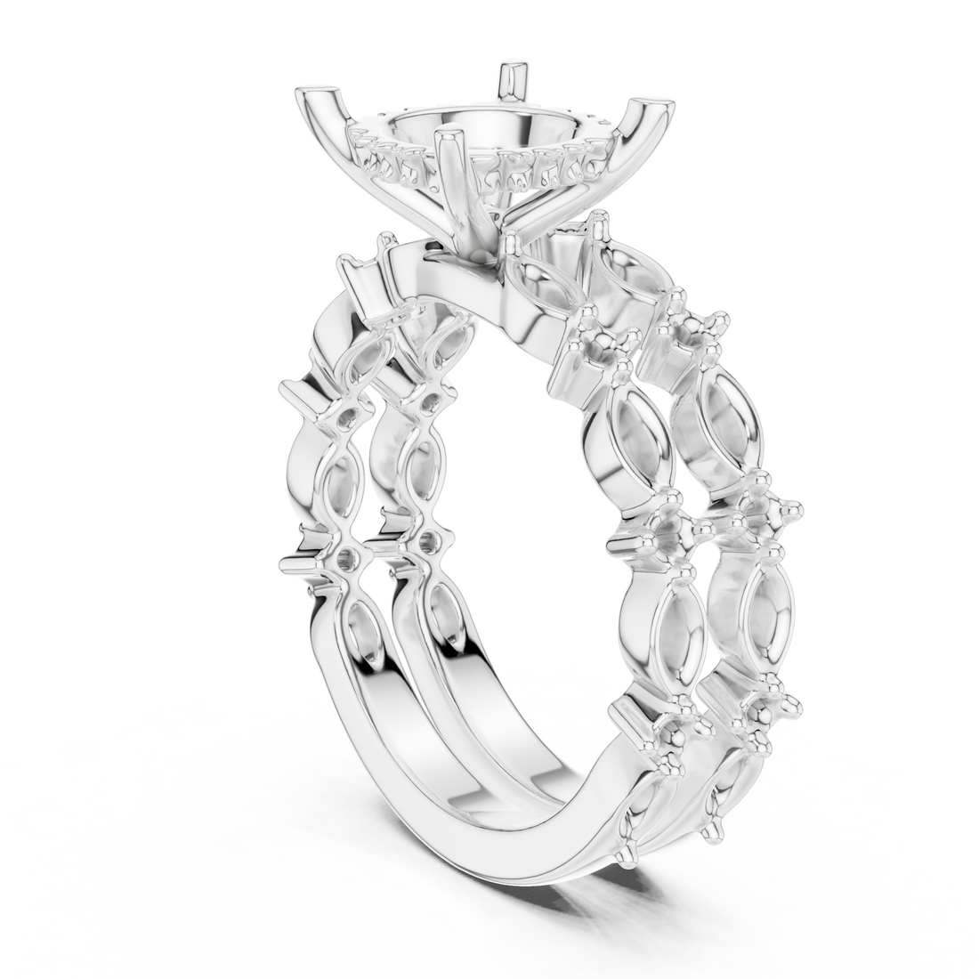 DDLR-301-RD - Solitaire Round Ring - White Gold
