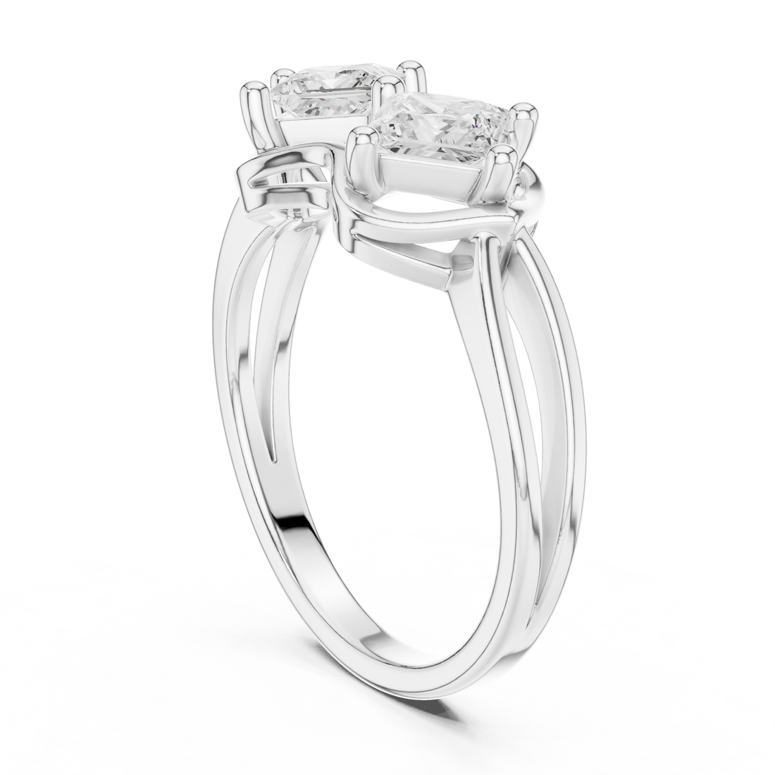 DDLR-516 - Bypass Princess Ring - White Gold