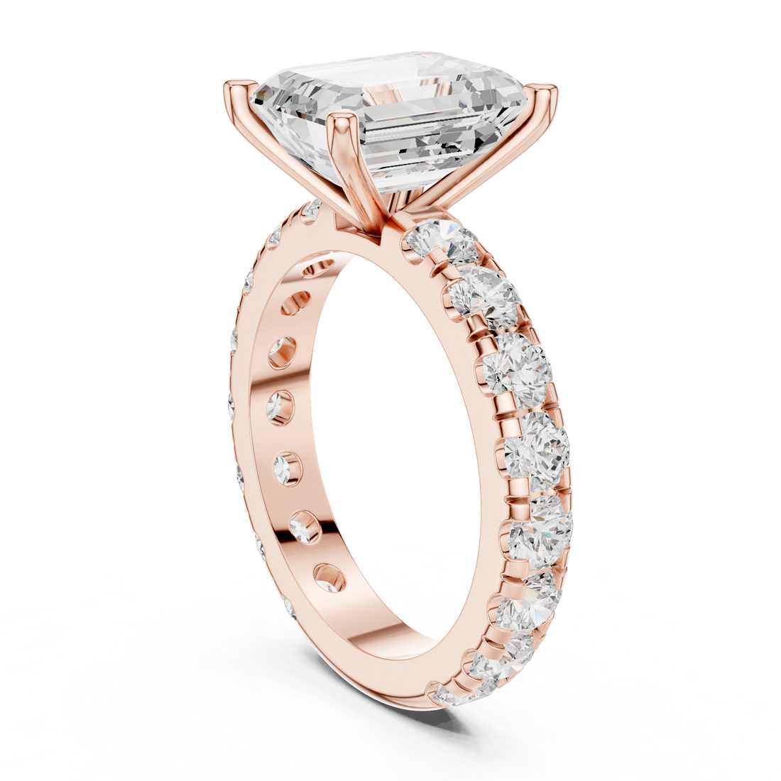 63 EM - Solitaire Emerald Ring - White Gold
