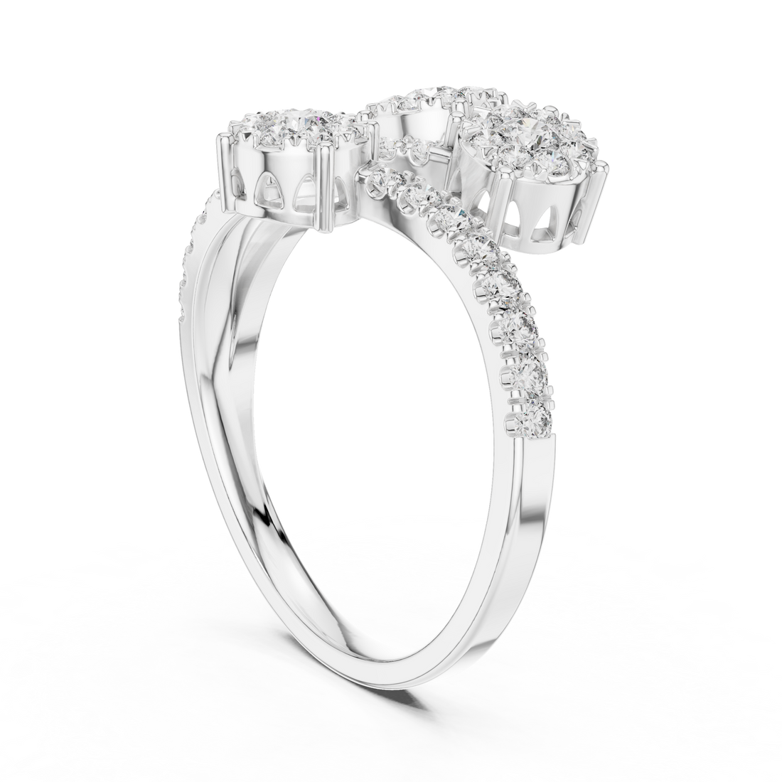 19#120019L - Fashion Emerald Ring - White Gold