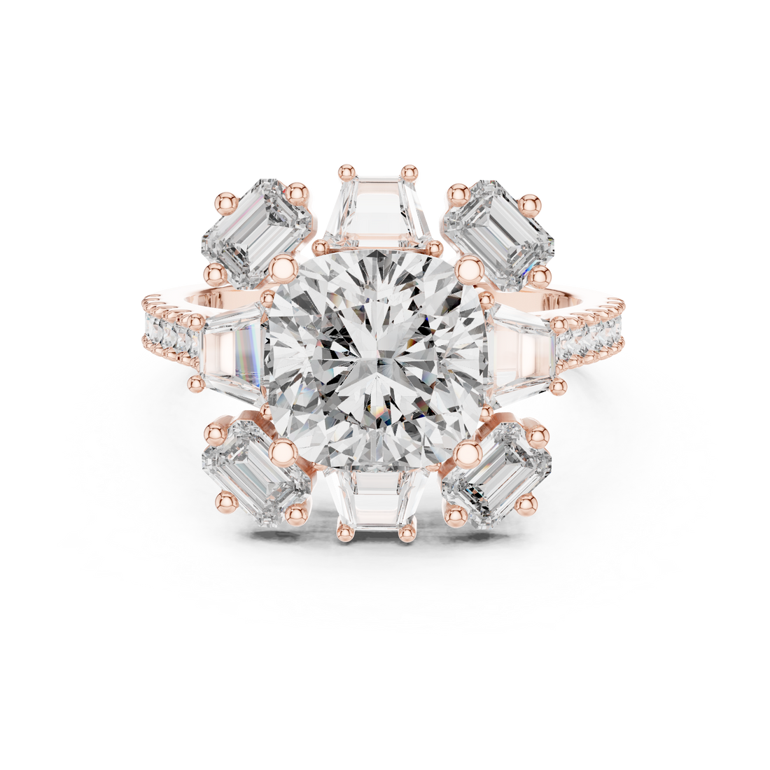Fashion Ring - Cushion | DDLR-179 - Rose Gold