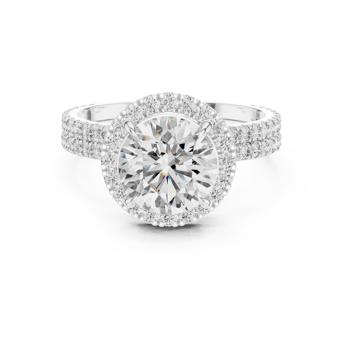Halo Ring - Round | DDLR-006 - Rose Gold