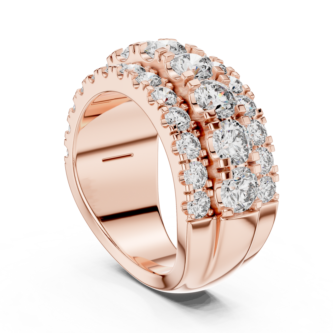 DDLR-047 - Fashion Round Ring - White Gold