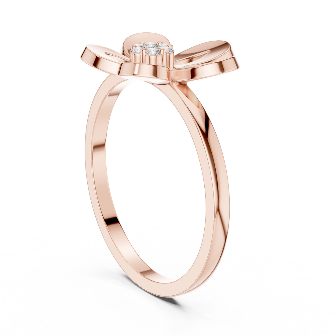 DR-6202 - Fashion Round Ring - White Gold