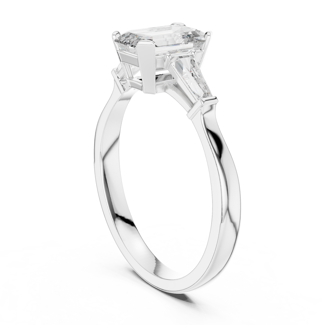 00001L (29) - Fashion Emerald Ring - White Gold