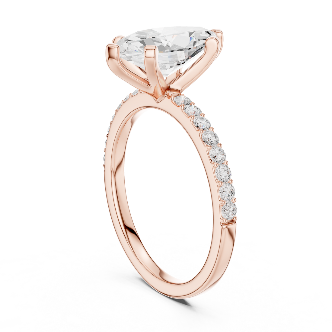 DDLR-040-R00697-MQ - Solitaire Marquise Ring - White Gold