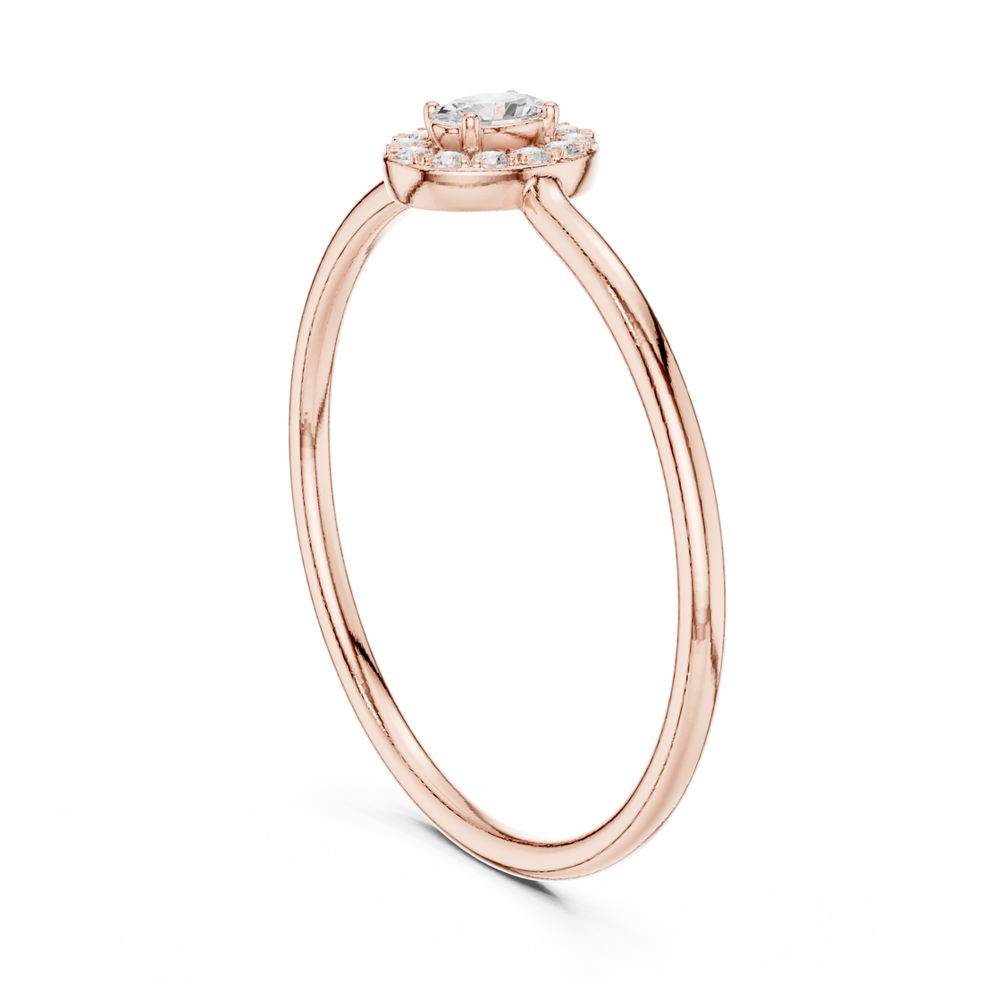 HLR-207 - Fashion Oval Ring - White Gold