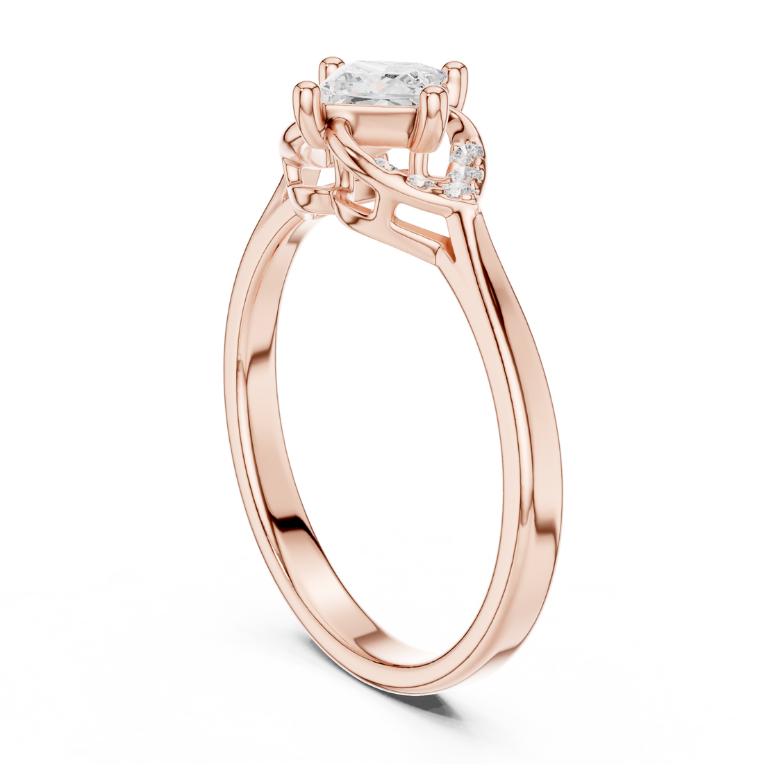 DDLR-515 - Fashion Princess Ring - White Gold