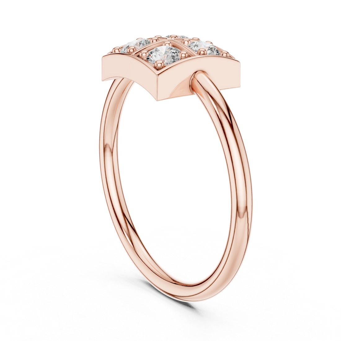 13 - Fashion Round Ring - White Gold
