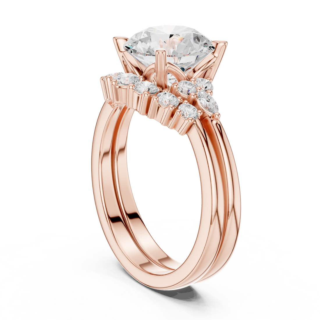 DDLR - 440 - ROUND - Solitaire Round Ring - White Gold