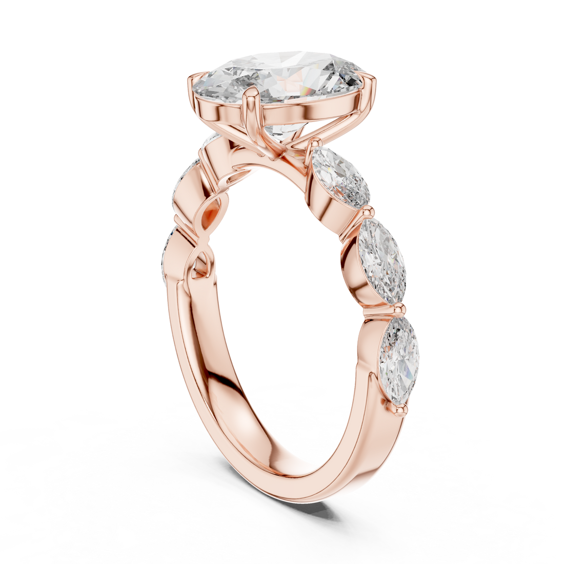 9#10031L_SS9 - Solitaire Oval Ring - White Gold