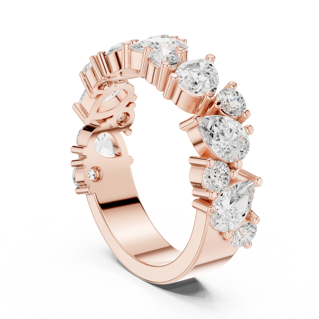 DDLR-378 - Eternity Pear Ring - White Gold