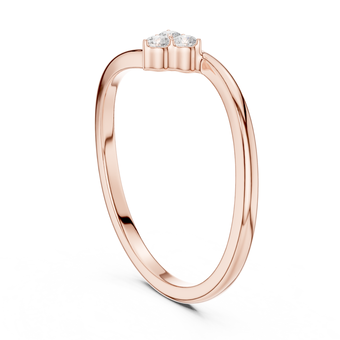SBWR(14) - Fashion Round Ring - Rose Gold