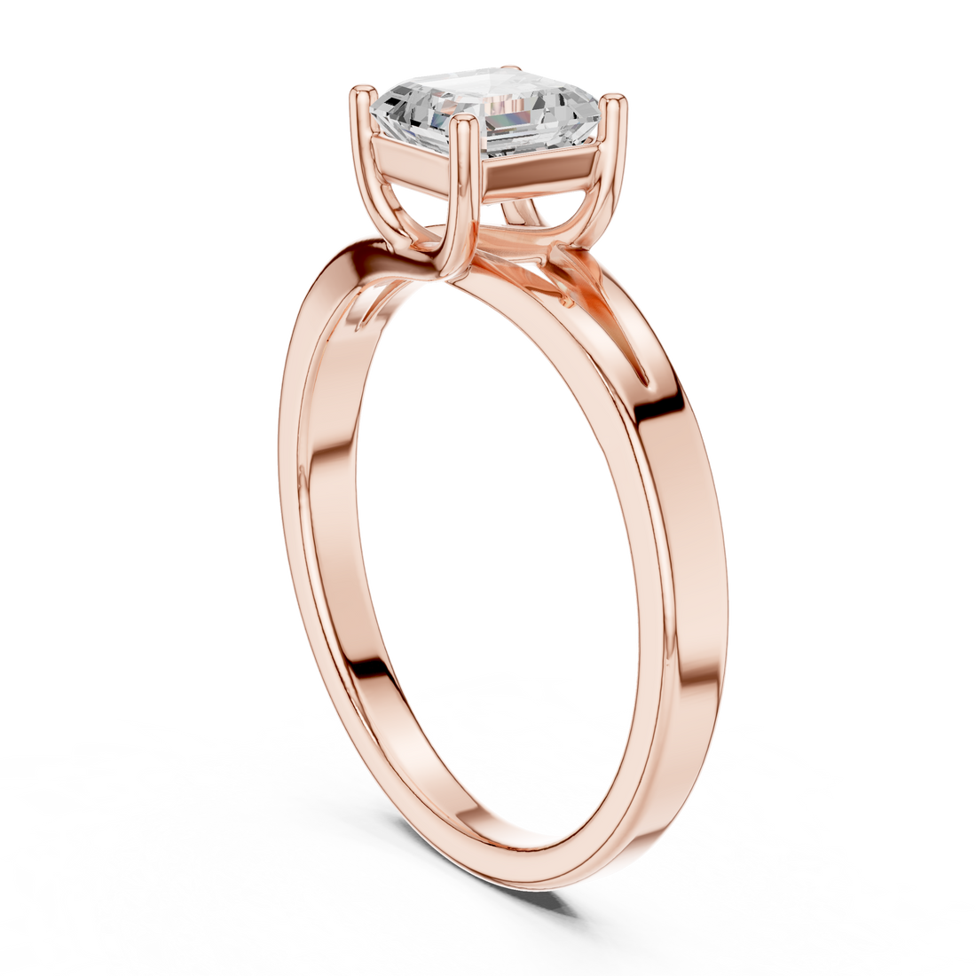 DDLR-521 - Solitaire Emerald Ring - White Gold