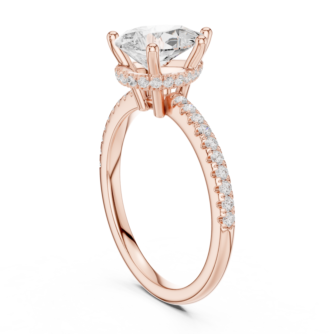 DDLR-177 - PE - Solitaire Pear Ring - White Gold