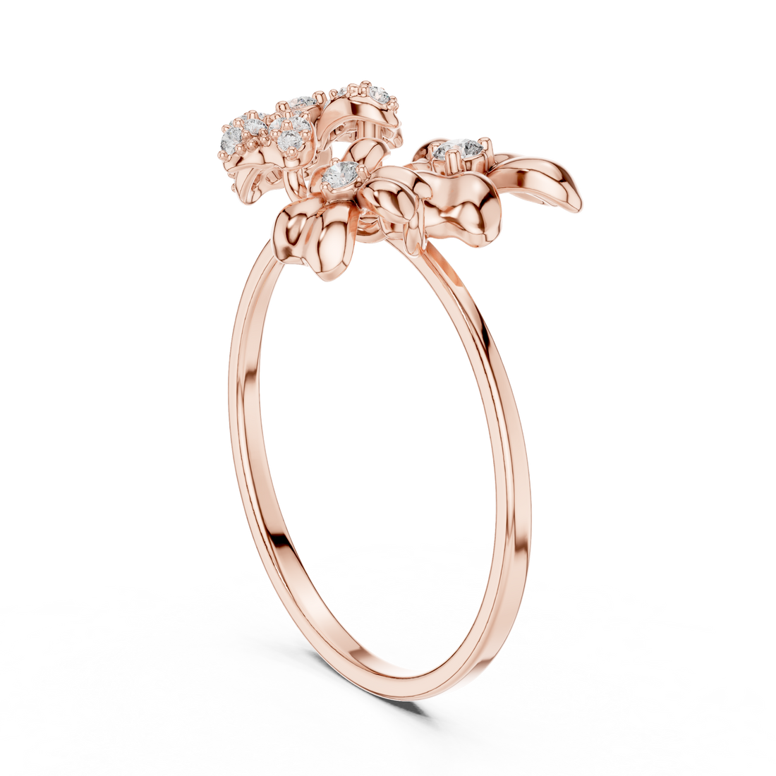 1 (172) - Fashion Round Ring - White Gold