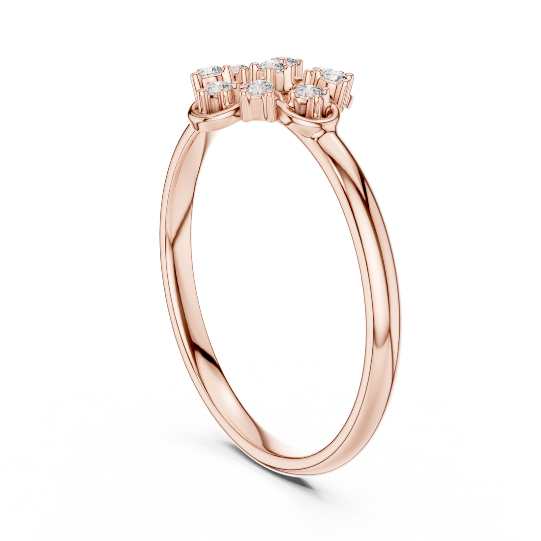 1 (427) - Fashion Round Ring - White Gold