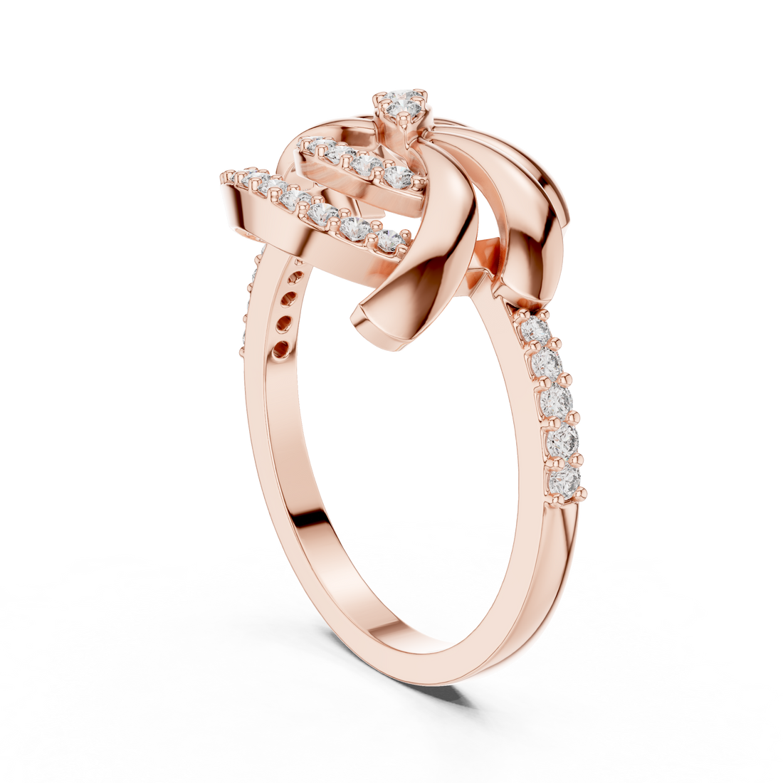 LR-01 (86) - Fashion Round Ring - White Gold