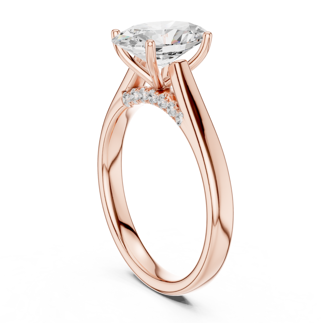 Solitaire Ring - Oval | 18 OV - White Gold