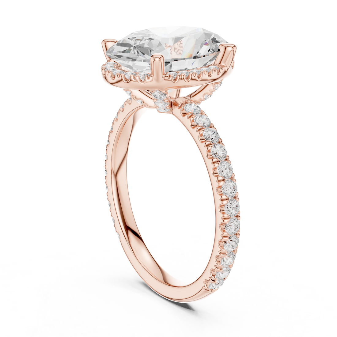 DDLR-172-OV - Solitaire Oval Ring - White Gold