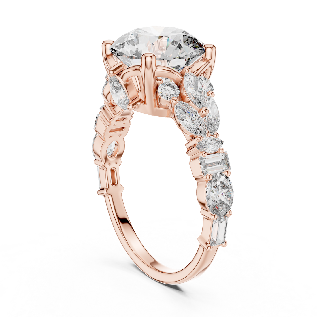 DDLR-058 - Fashion Round Ring - White Gold