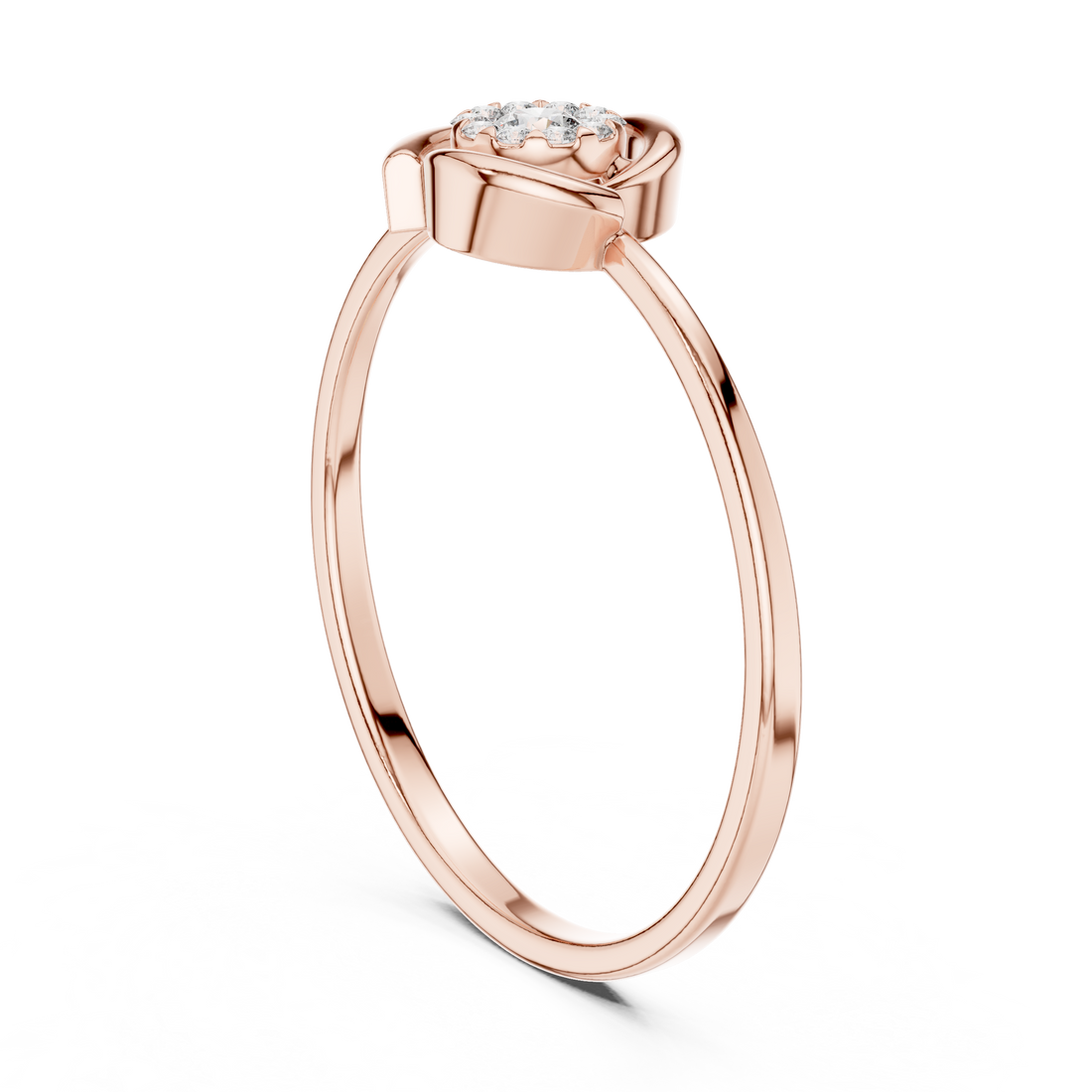 1 (178) - Halo Round Ring - White Gold