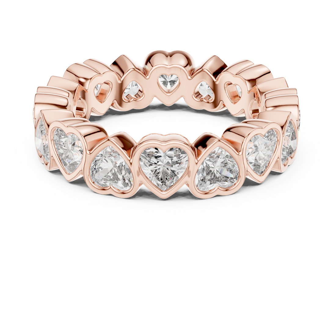 Eternity Ring - Heart | DDLR-218 - Rose Gold