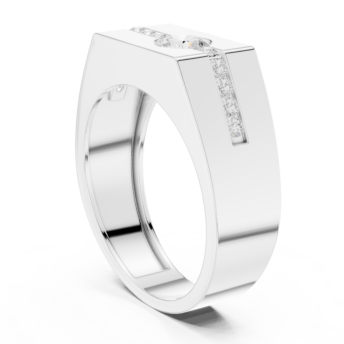 DDLR-390 - Solitaire Round Ring - White Gold