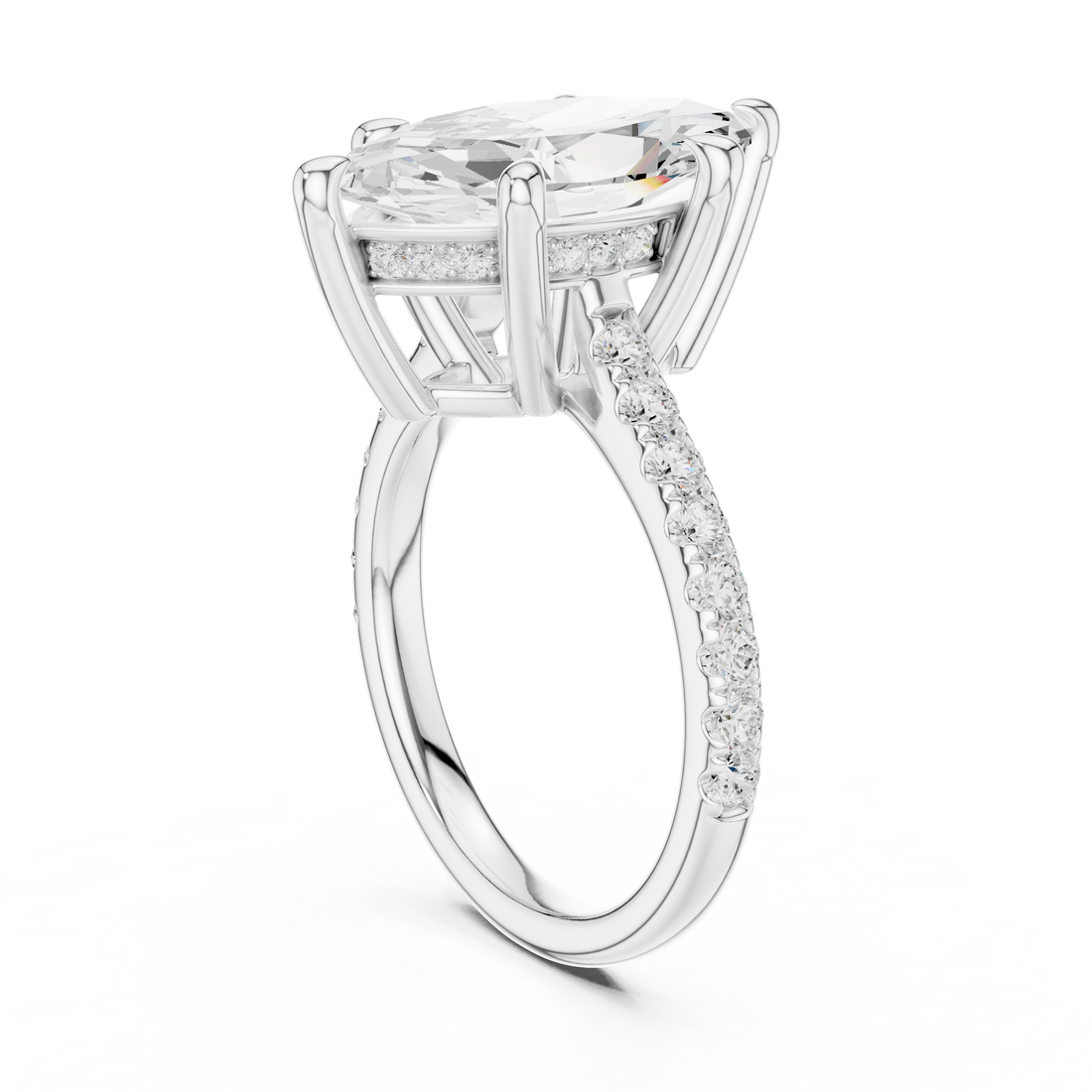 DDLR-250 - MQ - Solitaire Marquise Ring - White Gold