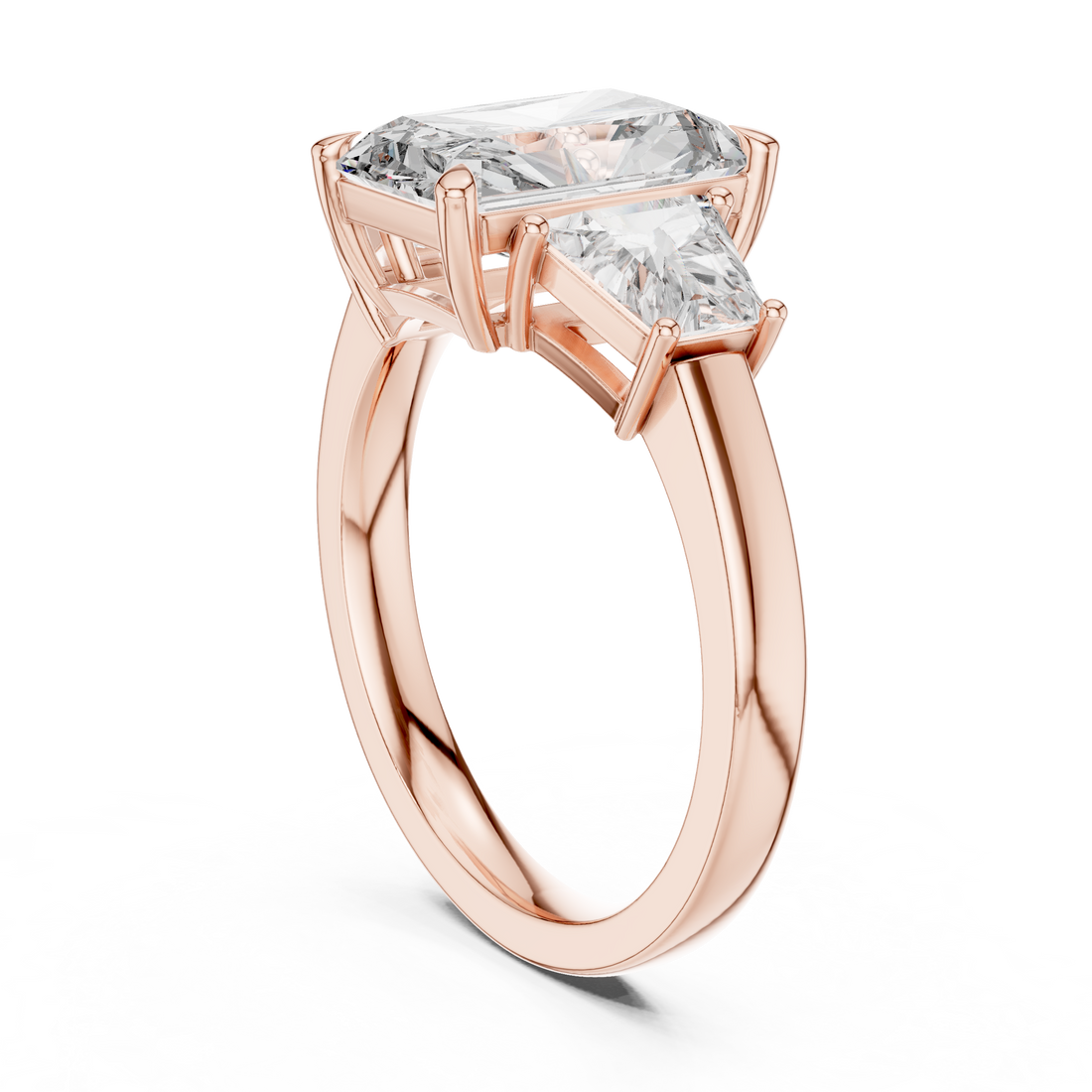 9#10041L_SS15 - Three Stone Radiant Ring - White Gold