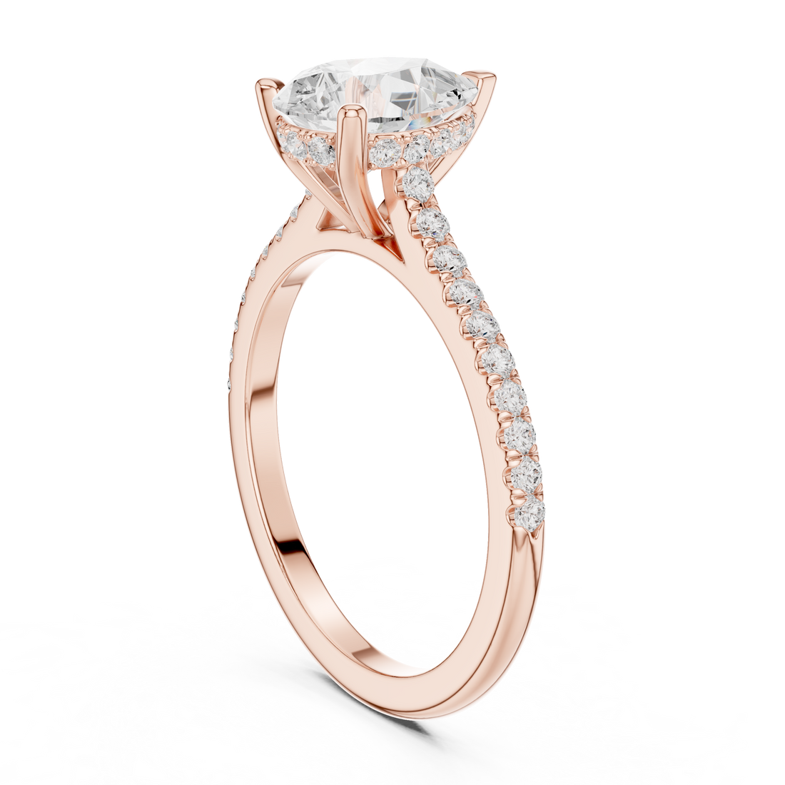 DDLR-169 - R00845-PE - Solitaire Pear Ring - White Gold