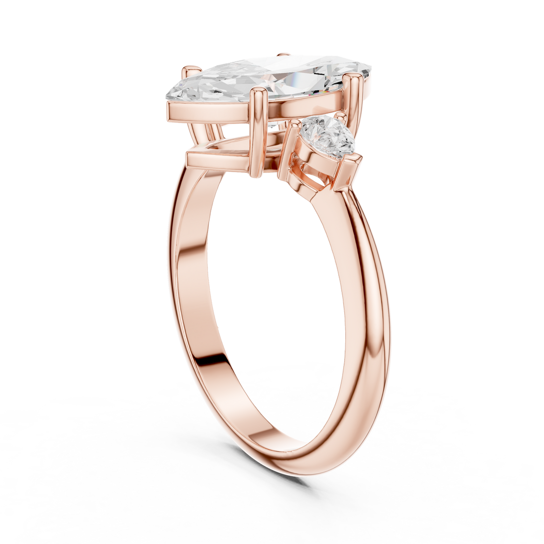 Three Stone Ring - Marquise | 66 MQ - White Gold