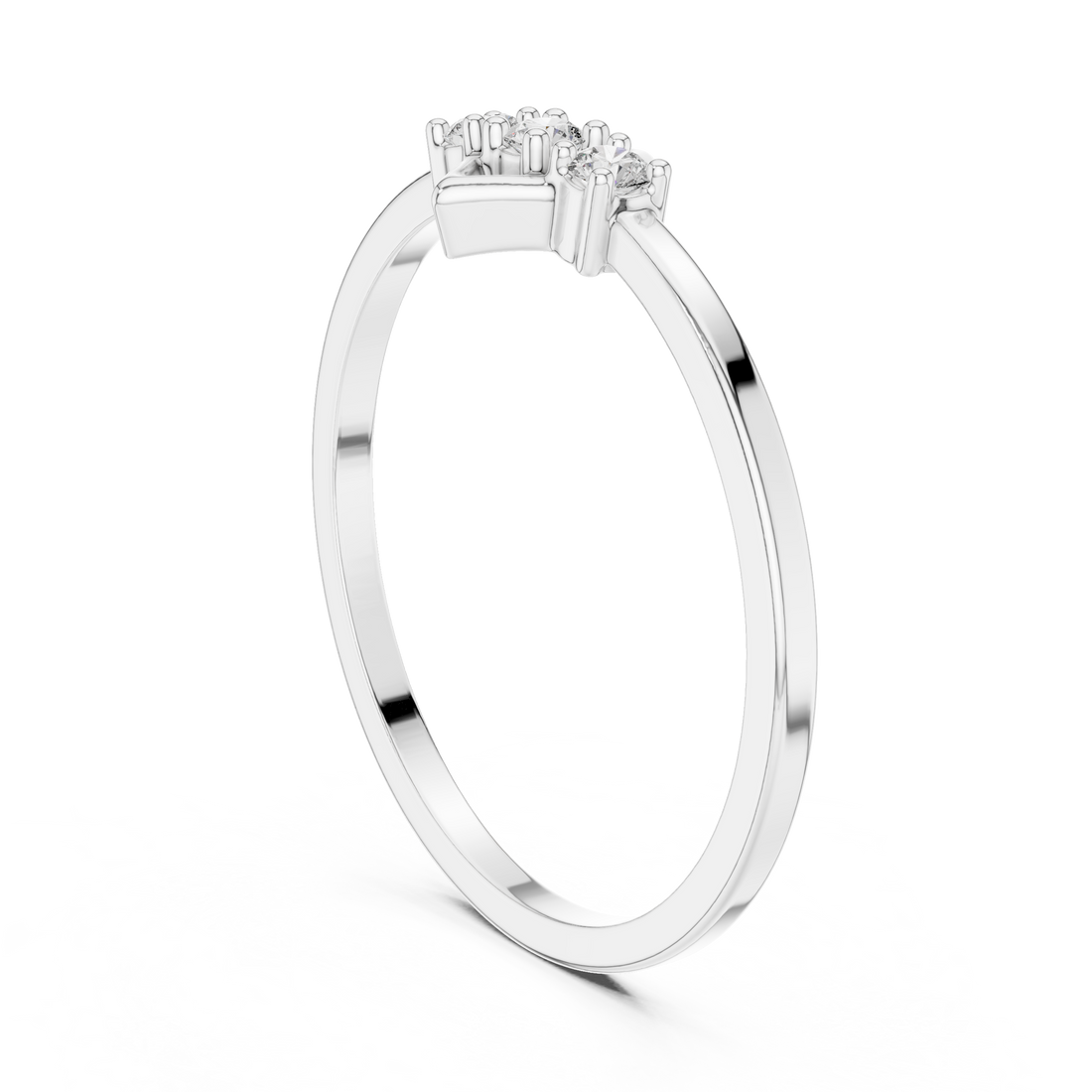 LR-01 (93) - Fashion Round Ring - White Gold