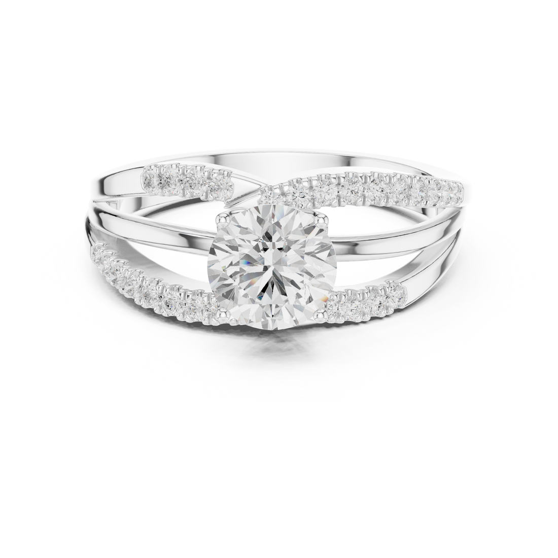 Split Shank Ring - Round | DDLR-356 - Rose Gold
