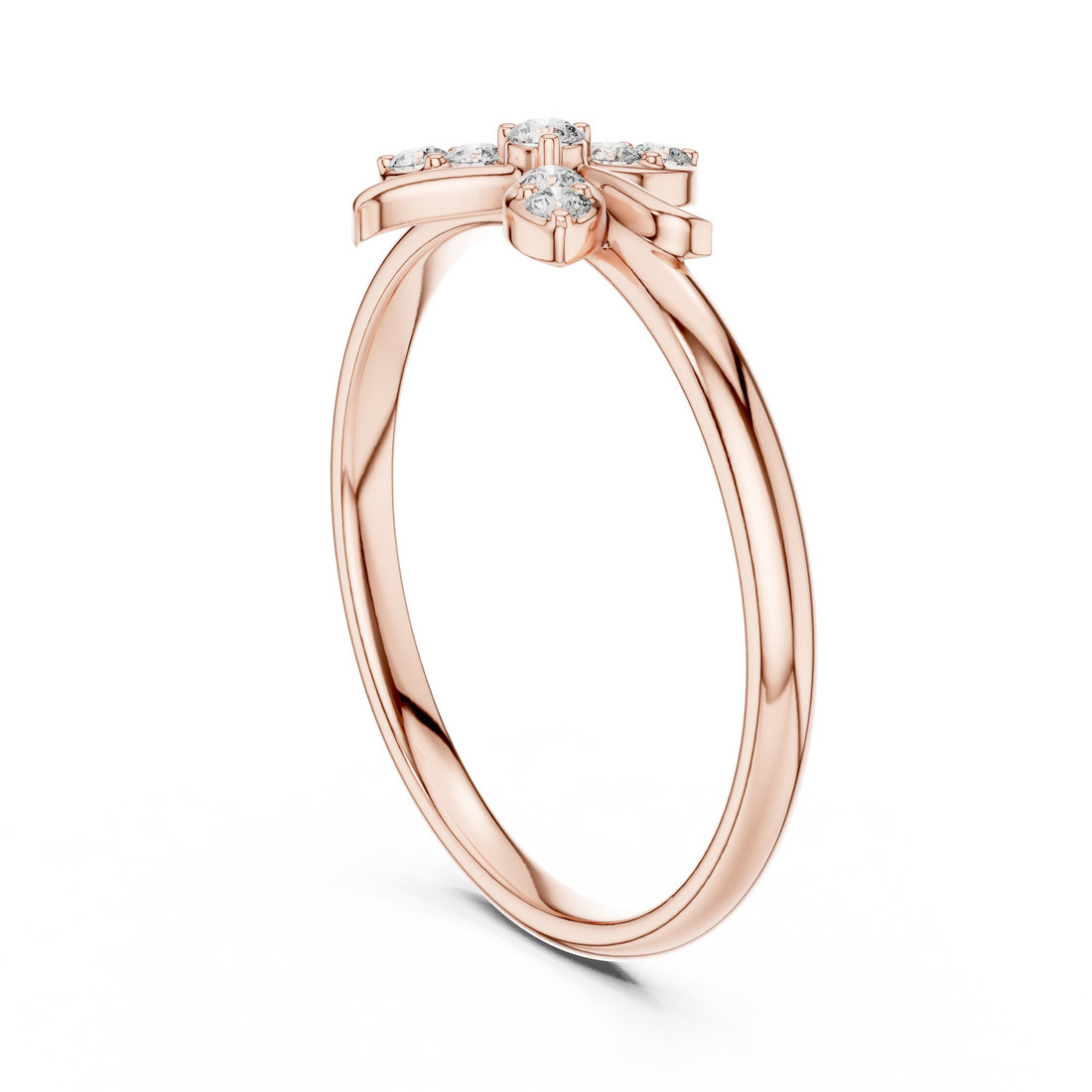 1 (342) - Fashion Round Ring - White Gold