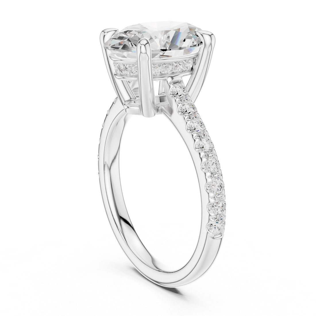 DDLR-250 - OV - Solitaire Oval Ring - White Gold
