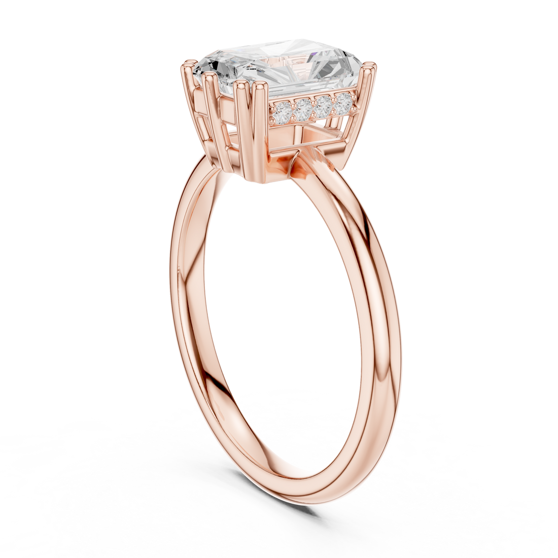 DDLR-930 - Solitaire Radiant Ring - White Gold