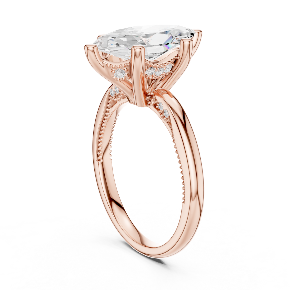 DDLR-175 - MQ - Solitaire Marquise Ring - White Gold