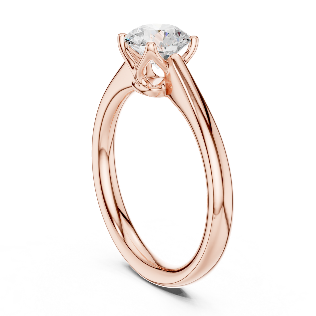 DDLR-564 - Solitaire Round Ring - White Gold