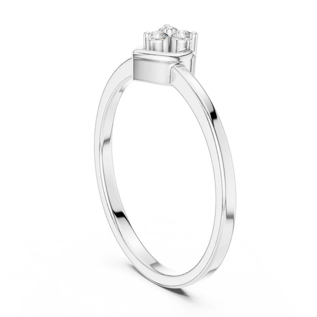 LR-01 (94) - Fashion Round Ring - White Gold