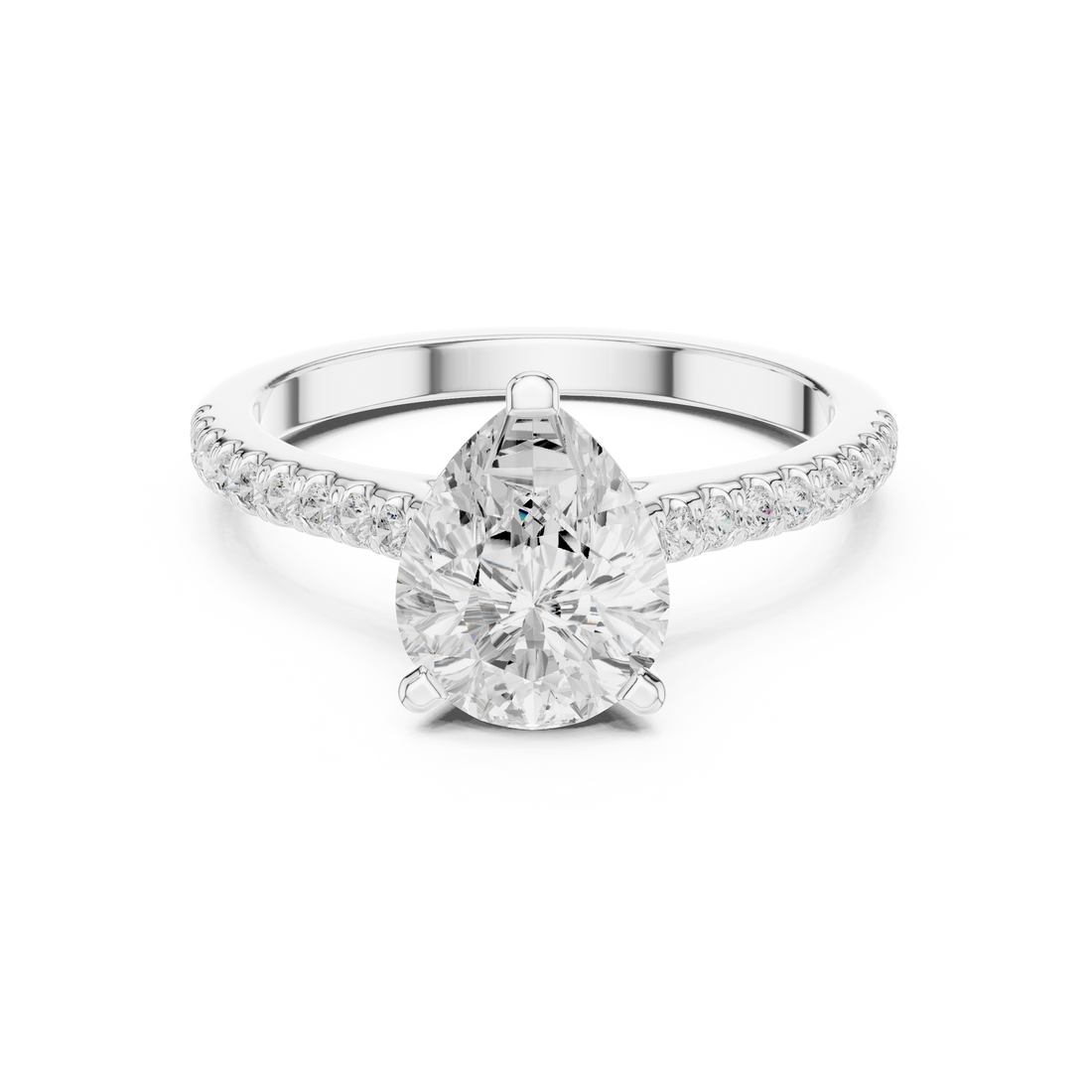 Solitaire Ring - Pear | DDLR-1001 - Rose Gold