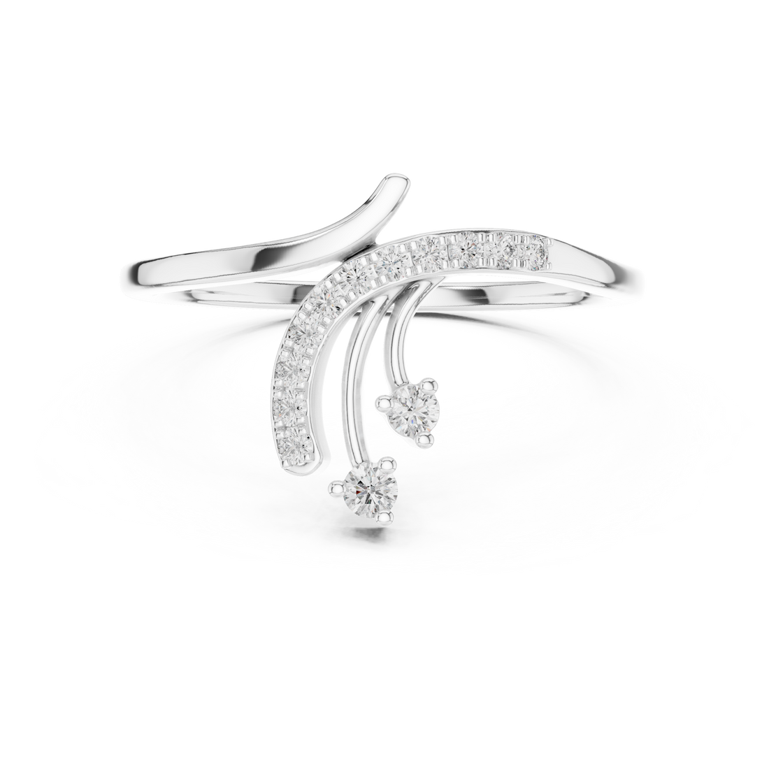 Bypass Ring - Round | 12#10028@L - Rose Gold