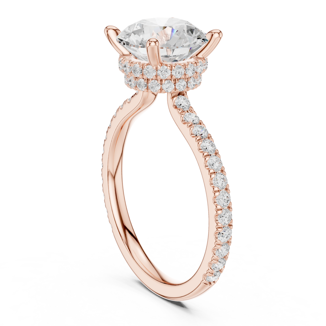 DDLR-171-RD - Solitaire Round Ring - White Gold